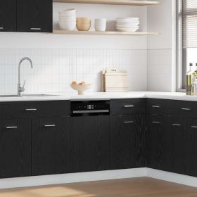 Dishwasher Panel Black oak Engineered wood Medium Durable