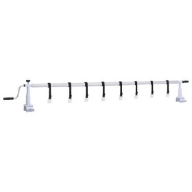 Pool Cover Roller White and Black Plastic and Aluminum