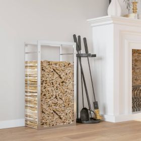 Firewood Rack 19.7"x11"x37" Stainless Steel