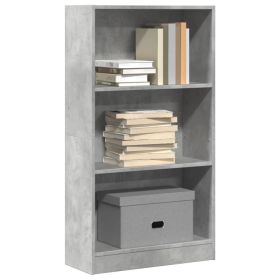 Bookcase Concrete grey Engineered wood 23.6x9.4x42.9 in Bookcase