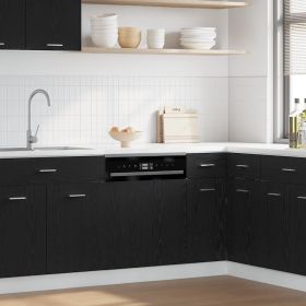 Dishwasher Panel Black oak Engineered wood Standard Durable