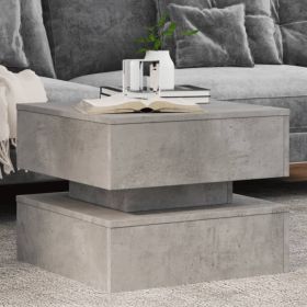 Coffee Table Concrete Grey Engineered Wood