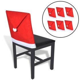 Chair Back Cover Red and White Polyester Felt Fits Most Chairs