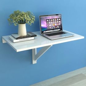 Folding Table White Engineered wood Compact Foldable