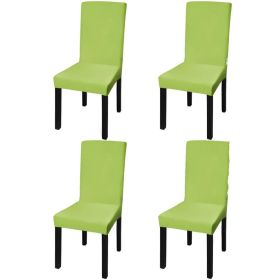 Chair Cover Set of 4 Apple Green Polyester and Elastane