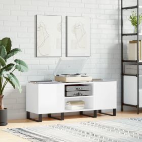Record Cabinet High gloss white Engineered wood Medium