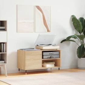 Record Cabinet Sonoma oak Engineered wood, Iron Medium