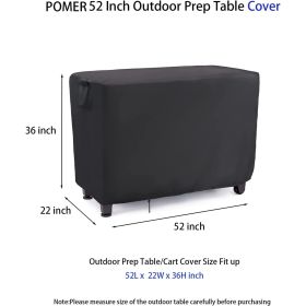 POMER Patio Prep Table Cover for 52 Inch Keter Unity XL Portable Outdoor Table,Waterproof Bar Covers for Outdoor Furniture