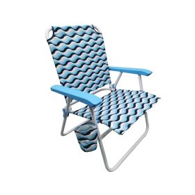 Oversize Fabric Chair, Blue Wave
