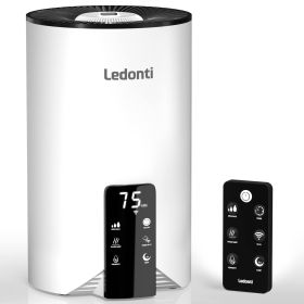 WiFi Control Humidifiers for Bedroom Dual Mist Cool Warm Humidifier 4L Big Capacity Top Fill Water Tank Quie Humidifier for Large Rooms Home Livi