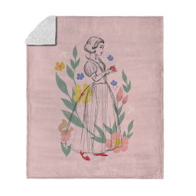 Disney Snow White Woodland Snow White Silk Touch Sherpa Throw Blanket 50 x 60 inches