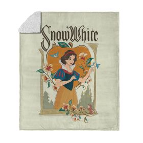 Disney Snow White Big Apple Silk Touch Sherpa Throw Blanket 50 x 60 inches