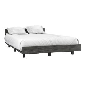 Ethereal Twin Bed Base, Headboard (Color: Smokey Oak)