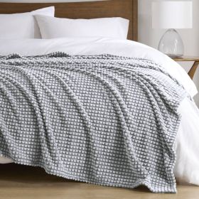 Carved Plush Blanket Full/Queen (Color: as Pic)